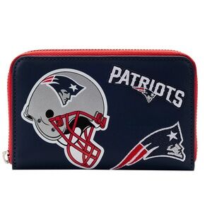 Lounge Fly NFL New England Patriots Navy and Red Women's Wallet NWT